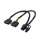 Cabo de Alimentação PCI-E - 2x Molex Macho (20cm) - AISENS 1