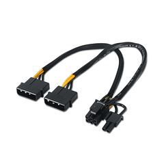 Cabo de Alimentação PCI-E - 2x Molex Macho (20cm) - AISENS