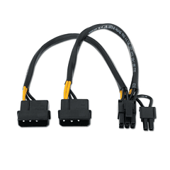 Cabo de Alimentação PCI-E - 2x Molex Macho (20cm) - AISENS