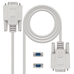Cabo DB9 Macho - DB9 Macho Null Modem (1,8 mts) - Nanocable