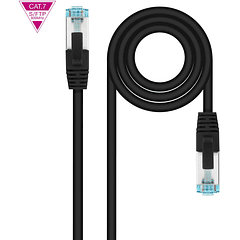 Cabo de Rede RJ45 Cat7 S-FTP AWG26 Preto (1 metro) - Nanocable