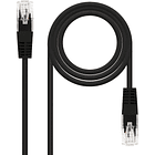 Cabo de Rede RJ45 Cat6 UTP AWG24 Preto (25cm) - Nanocable 1