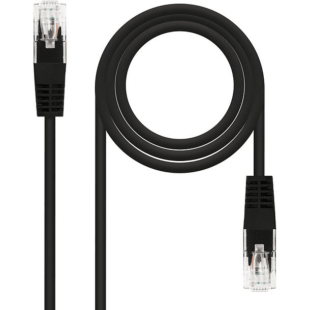 Cabo de Rede RJ45 Cat6 UTP AWG24 Preto (25cm) - Nanocable 1