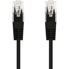Cabo de Rede RJ45 Cat6 UTP AWG24 Preto (25cm) - Nanocable