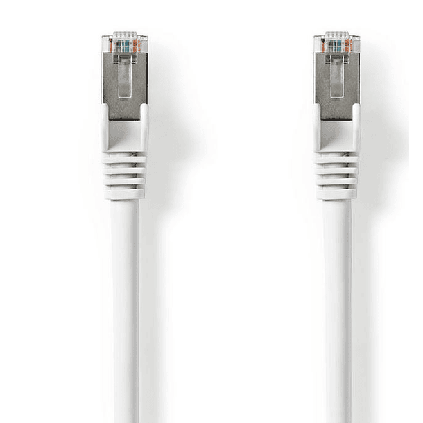 Cabo de Rede RJ45 CAT8.1 S/FTP Branco (25cm) - NEDIS 1