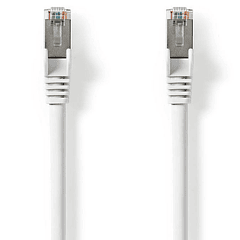 Cabo de Rede RJ45 CAT8.1 S/FTP Branco (50cm) - NEDIS