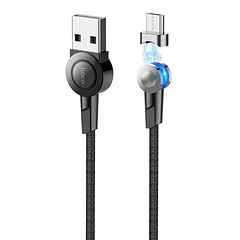 Cabo Magnético USB Macho - Micro USB Macho S8 (Preto) 1,20 mts - HOCO