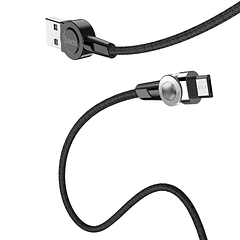 Cabo Magnético USB Macho - Micro USB Macho S8 (Preto) 1,20 mts - HOCO