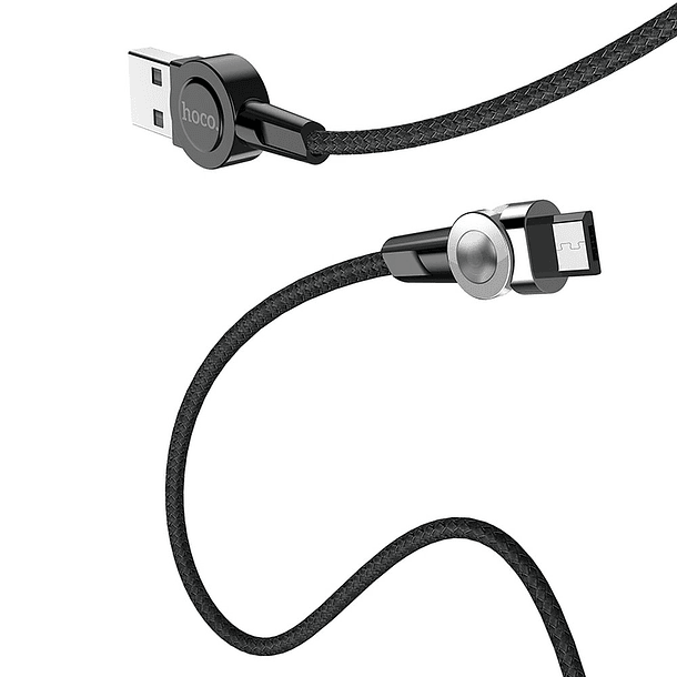 Cabo Magnético USB Macho - Micro USB Macho S8 (Preto) 1,20 mts - HOCO 2