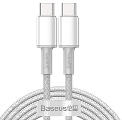 Cabo USB-C para USB-C (1m) Alta Densidade Carga Ultra Rápida 100 W (Branco) - BASEUS