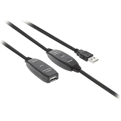 Cabo Extensão c/ Amplificador USB A Macho - USB A Femea (30 mts)