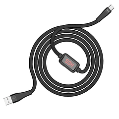 Cabo USB Macho - USB C Macho S4 c/ Ecrã (Preto) 1,20 mts - HOCO