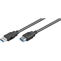 Cabo USB A Macho - USB A Fêmea 3.2 (1 metro) - EWENT