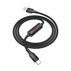 Cabo USB Macho - USB C Macho S13 c/ Ecrã (Preto) 1,20 mts - HOCO
