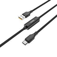 Cabo USB Macho - USB C Macho S13 c/ Ecrã (Preto) 1,20 mts - HOCO