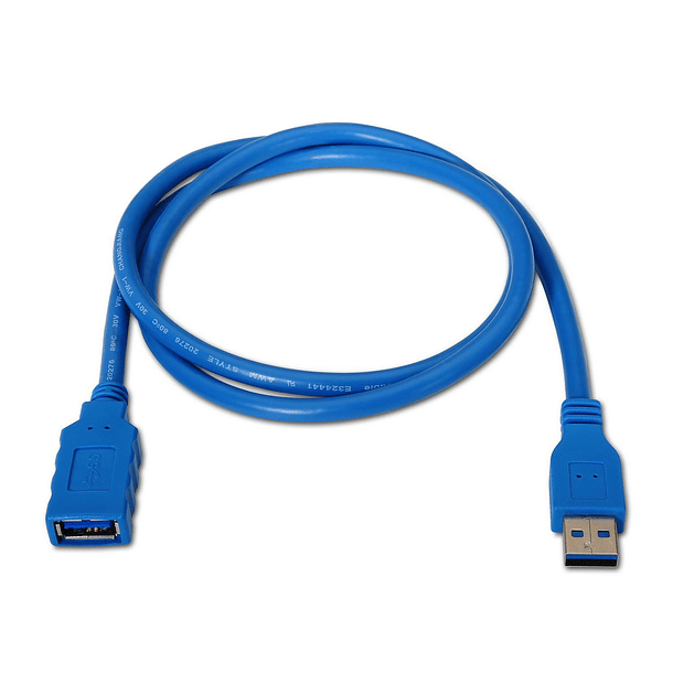 Cabo USB 3.2 Macho - USB Fêmea 3.1 Azul (2 mts) - AISENS 2