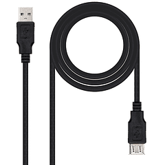 Cabo Extensão USB A Macho - USB A Fêmea (1 metro) - Nanocable