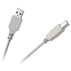 Cabo USB tipo A + USB tipo B p/ Impressoras (3 mts) - Cinza