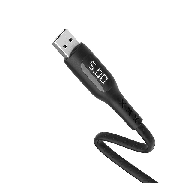 Cabo USB Macho - Micro USB Macho S6 c/ Ecrã (Preto) 1,20 mts - HOCO 3