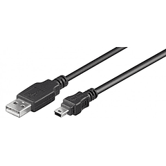 Cabo USB 2.0 A -> mini-USB B 5 Pinos Macho (2 mts)