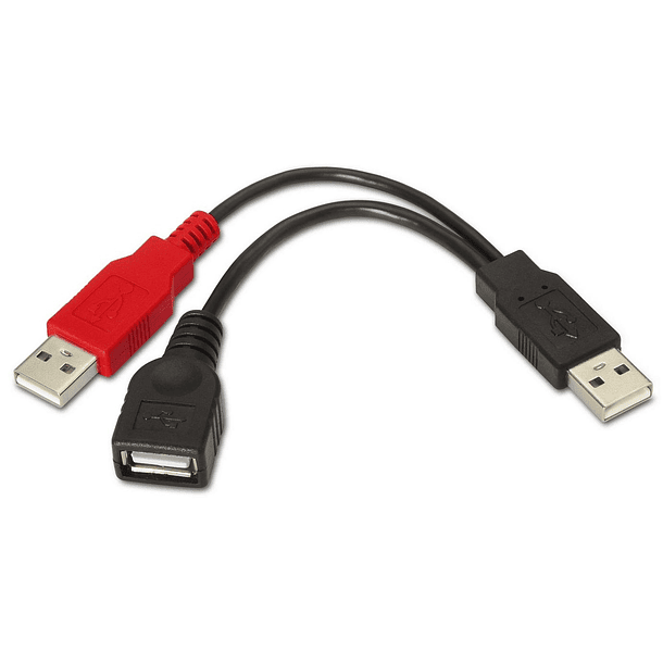 Cabo USB A Macho - USB A Macho/Fêmea (15cm) - AISENS 1