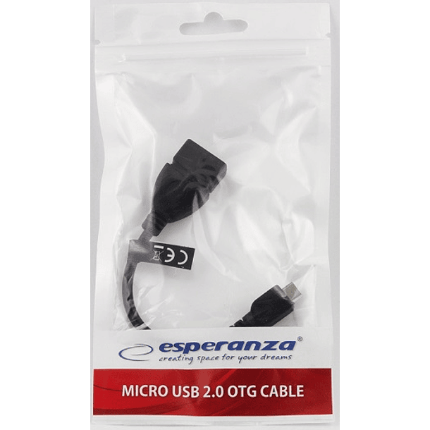Cabo Adaptador USB A Femea -> micro USB B Macho (OTG) - 20cm 2