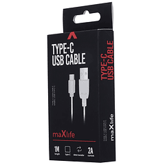 Cabo USB 2.0 A Macho -> USB C Macho (1 metro)