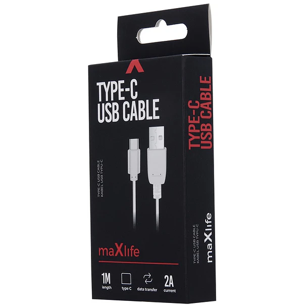 Cabo USB 2.0 A Macho -> USB C Macho (1 metro) 2