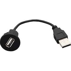 Conector USB A Macho - USB A Fêmea p/ Painel (30cm)