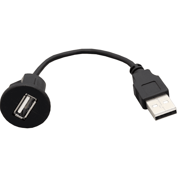 Conector USB A Macho - USB A Fêmea p/ Painel (30cm) 