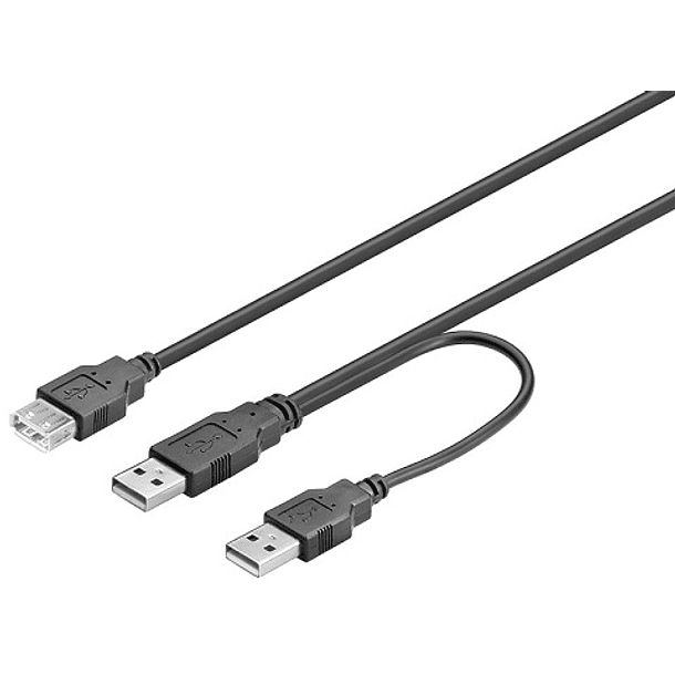 Cabo USB Duplo p/ USB Femea (30cm) 