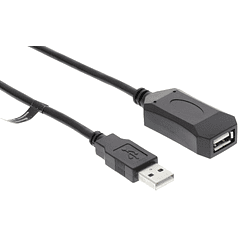 Cabo Extensão c/ Amplificador USB A Macho - USB A Femea (5 mts)