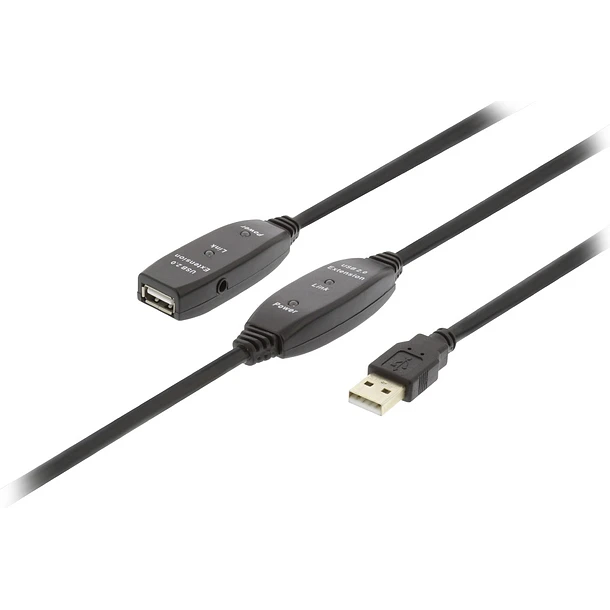 Cabo Extensão c/ Amplificador USB A Macho - USB A Femea (25 mts) 1