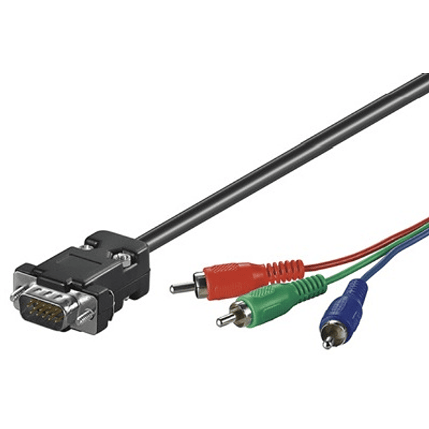 Cabo VGA - 3 RCA Macho (RGB) - 2 mts 1