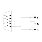 Cabo VGA - 3 RCA Macho (RGB) - 2 mts 2
