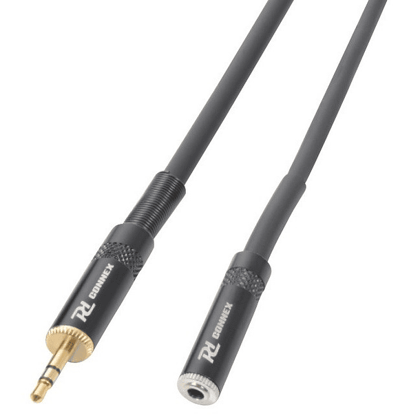 Cabo Jack 3,5mm Macho Stereo - Jack 3,5mm Fêmea Stereo (3 mts) - Power Dynamics CONNEX 