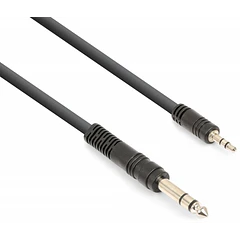 Cabo Jack 3,5mm Macho Stéreo - Jack 6,35mm Macho Stéreo (3 mts) - VONYX