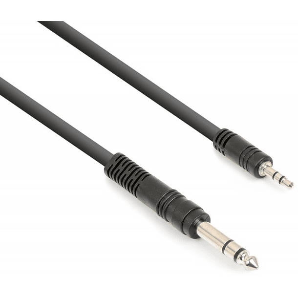 Cabo Jack 3,5mm Macho Stéreo - Jack 6,35mm Macho Stéreo (1,5 mts) - VONYX 