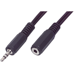 Cabo Jack 3,5mm Macho - Jack 3,5mm Femea Stereo (1,8 mts)