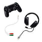 Cabo Adaptador Jack 3.5mm Macho -> 2x Jack 3.5mm Fêmea (Branco) - Nanocable 2