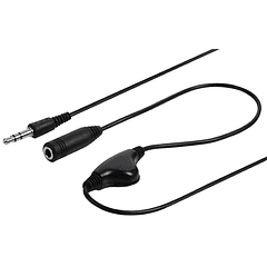 Cabo Extensão Jack 3,5mm Stereo c/ Controlo Volume (1 metro)