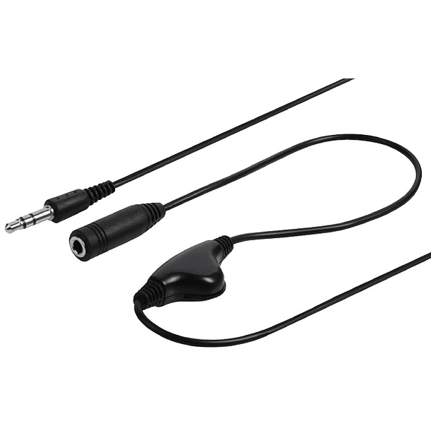 Cabo Extensão Jack 3,5mm Stereo c/ Controlo Volume (1 metro) 