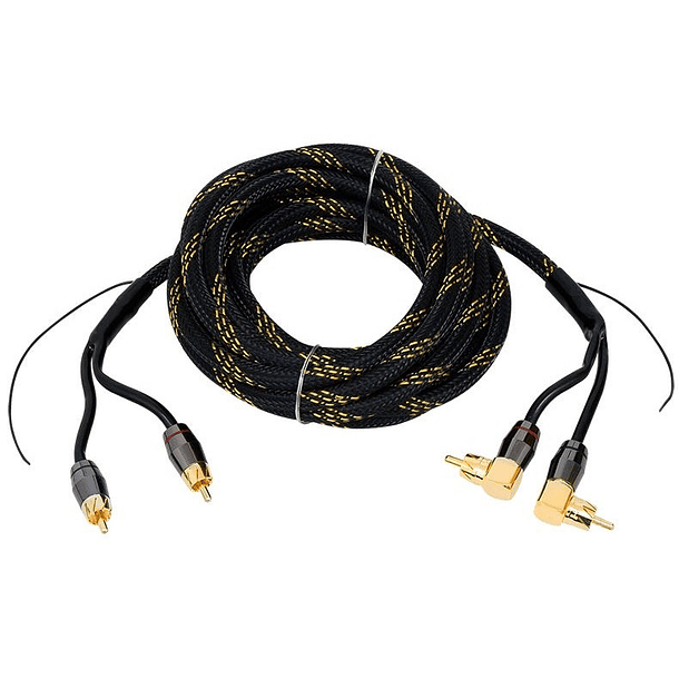 Cabo Car Audio HQ 2x RCA Macho - 2x RCA Macho + Massa (5 mts) - BLOW 2