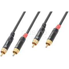 Cabo 2 RCA Macho - 2 RCA Macho (3 mts) - Power Dynamics CONNEX