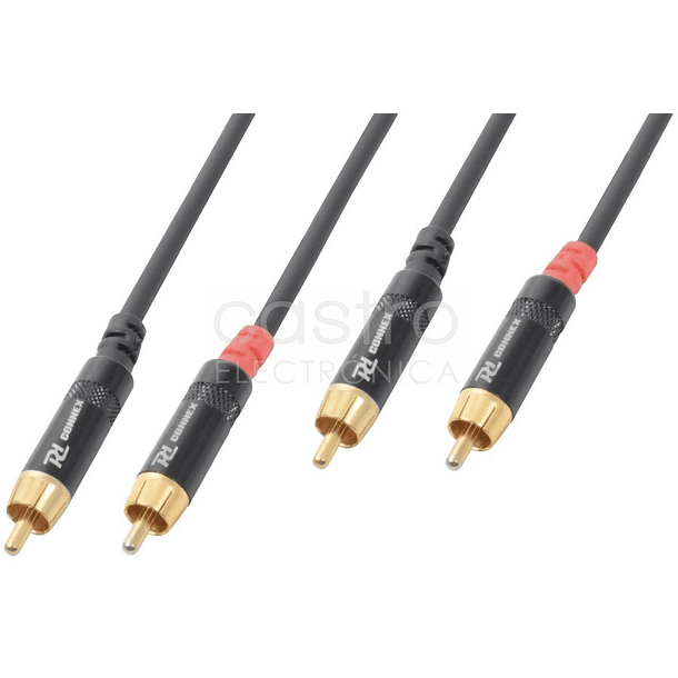 Cabo 2 RCA Macho - 2 RCA Macho (3 mts) - Power Dynamics CONNEX 