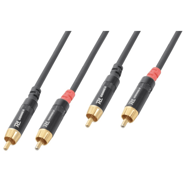 Cabo 2 RCA Macho - 2 RCA Macho 12 mts (Profissional) - Power Dynamics CONNEX 