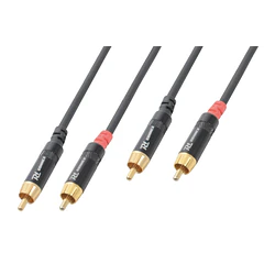 Cabo 2x RCA Macho - 2x RCA Macho (50cm) - Power Dynamics CONNEX