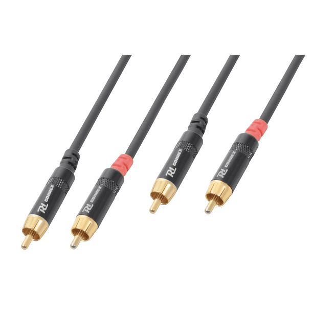 Cabo 2x RCA Macho - 2x RCA Macho (50cm) - Power Dynamics CONNEX 