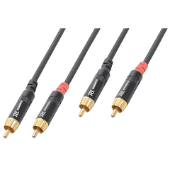 Cabo 2 RCA Macho - 2 RCA Macho (6 mts) - POWER DYNAMICS CONNEX CX94-6