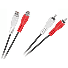 Cabo 2 RCA Macho - 2 RCA Femea (2 mts)